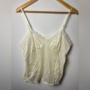 vintage Deena women’s off white lace satin camisole top
